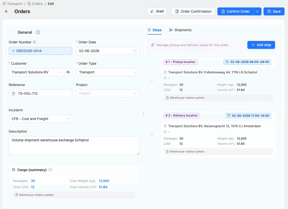 Transport Operations — Live operations